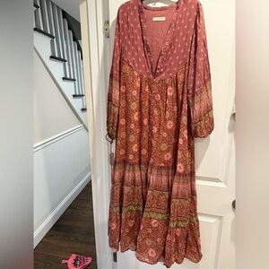 Spell Bohemian Maxi Dress - Red and Green